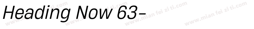Heading Now 63字体转换